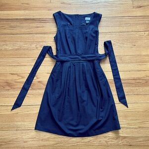 H&M - Navy Blue Dress with Back Buttons and Tie.